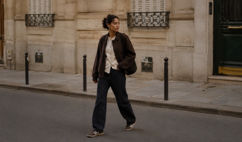 Personne dans la rue qui porte une outfit femme.