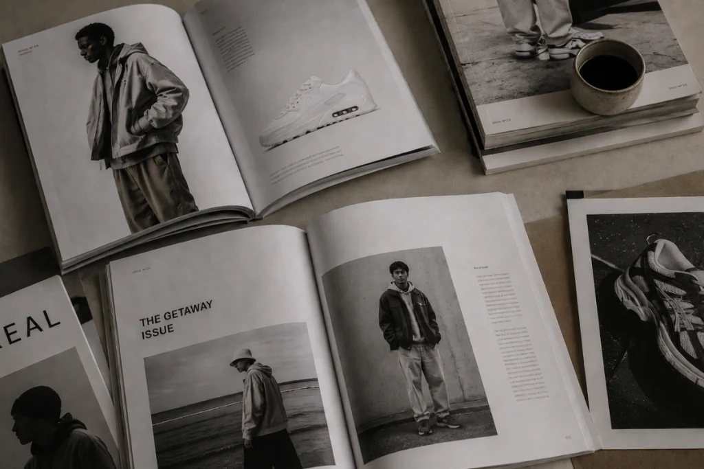 Illustration de plusieurs magazines fashion pour représenter l'univers Mode.